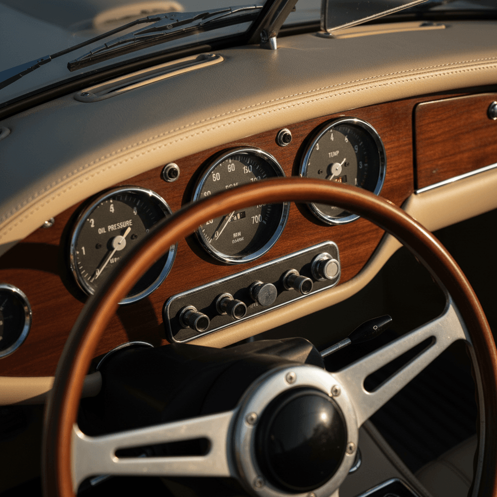 Luxury vehicle dashboard and instrument details